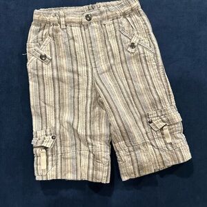 Wheat Baby Linen-Blend Pants – 6–9 Months – Neutral Stripe
